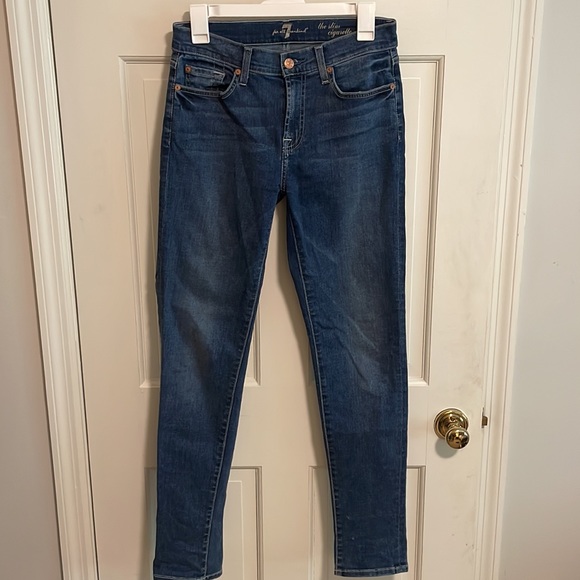 7 for All Mankind dark wash jeans - Picture 3 of 5